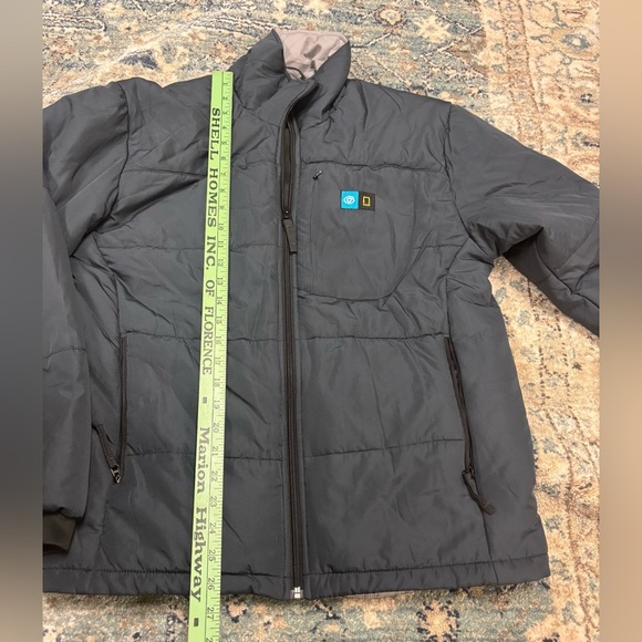National Geographic Men’s Small Puffer Jacket, Navy - Picture 3 of 7